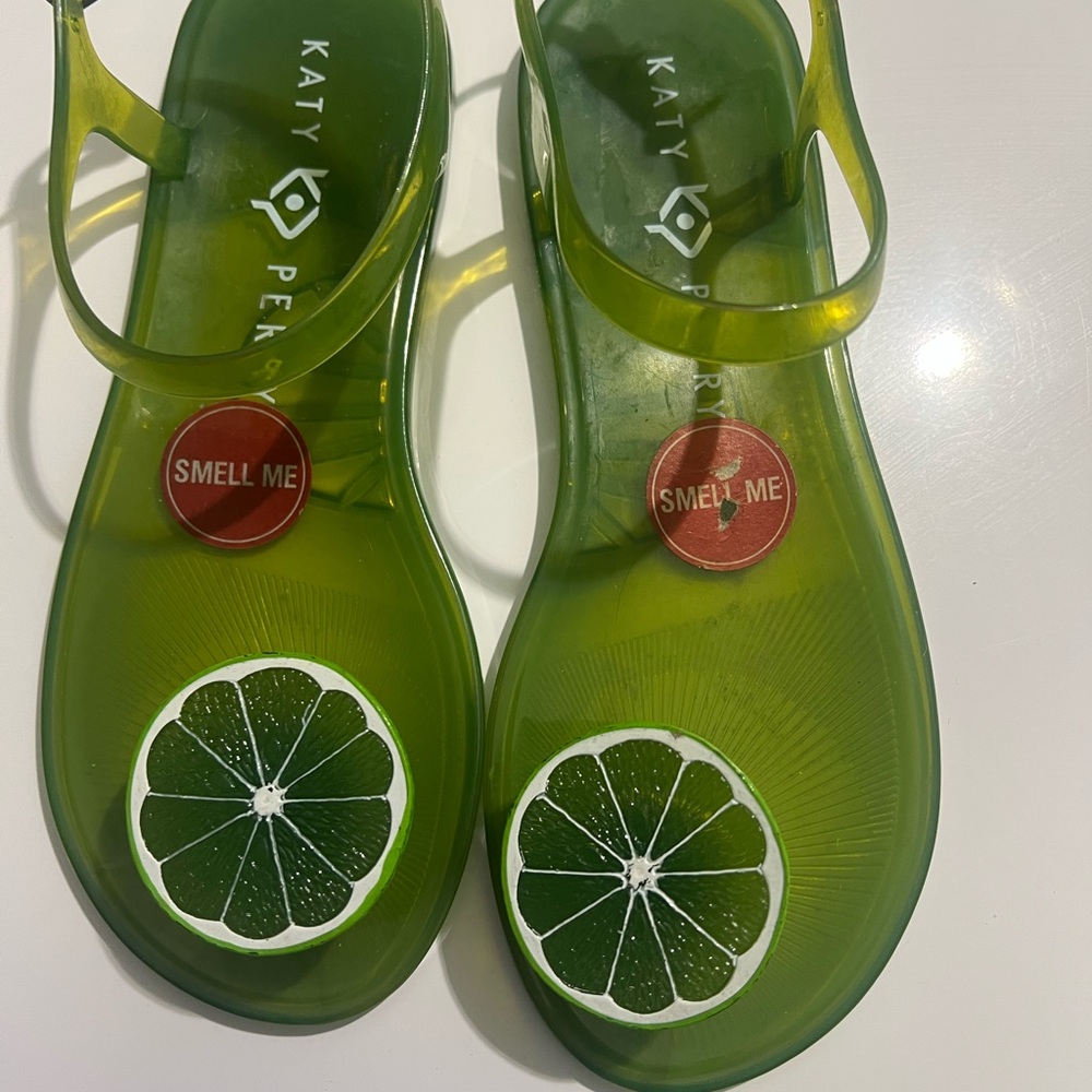 Katy Perry Collections Lime Green Jelly Citrus Sandals